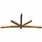 Ekena Millwork Alberta Smooth Timber Gable Bracket, Western Red Cedar, 96"W x 44"H x 3 1/2"D x 3 1/2"F, 11/12 Pitch GBW096X44X0404ALB00SWR - alternate 5